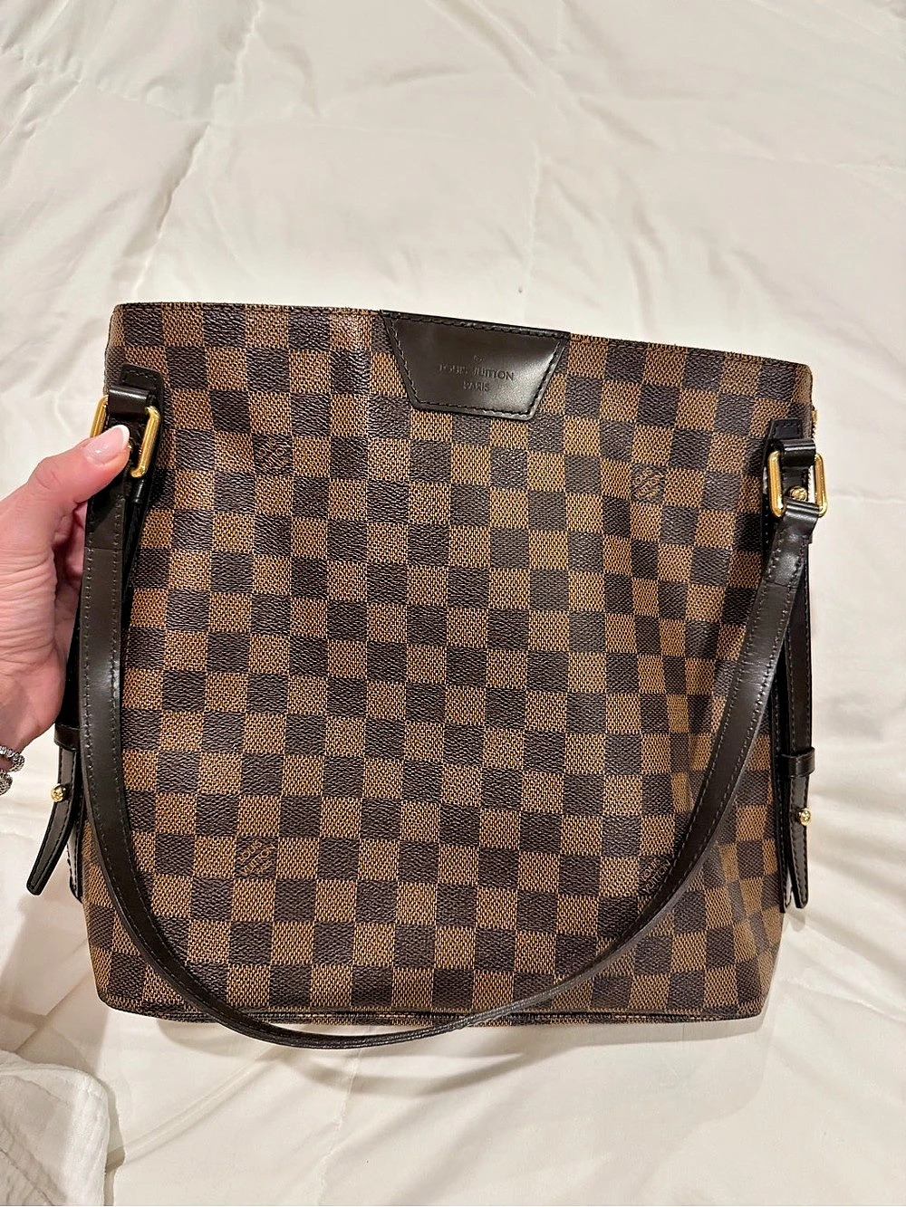 Louis Vuitton Heaven Cabas
Rivington Tote Shoulder Bag Damier Ebene Gold Leather